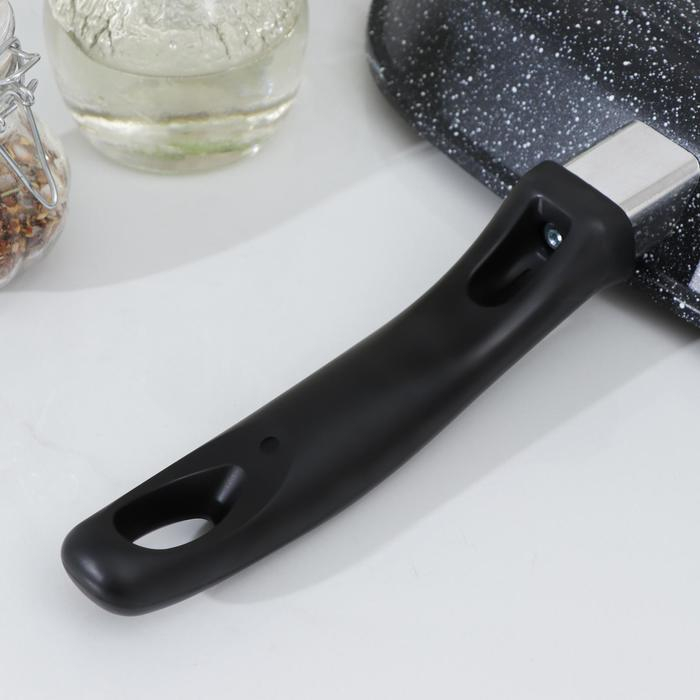 Сковорода-гриль квадратная Доляна, 26×26 см, антипригарное покрытие Сковорода-гриль квадратная Доляна, 26×26 см, антипригарное покрытие