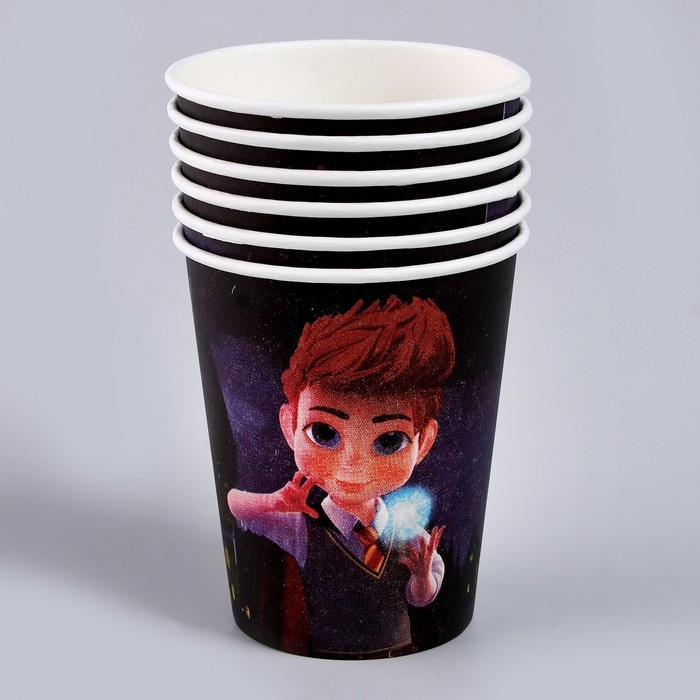 Набор бумажной посуды одноразовый Волшебного дня рождения!»: 6 тарелок, 6 стаканов Набор бумажной посуды одноразовый Волшебного дня рождения!»: 6 тарелок, 6 стаканов