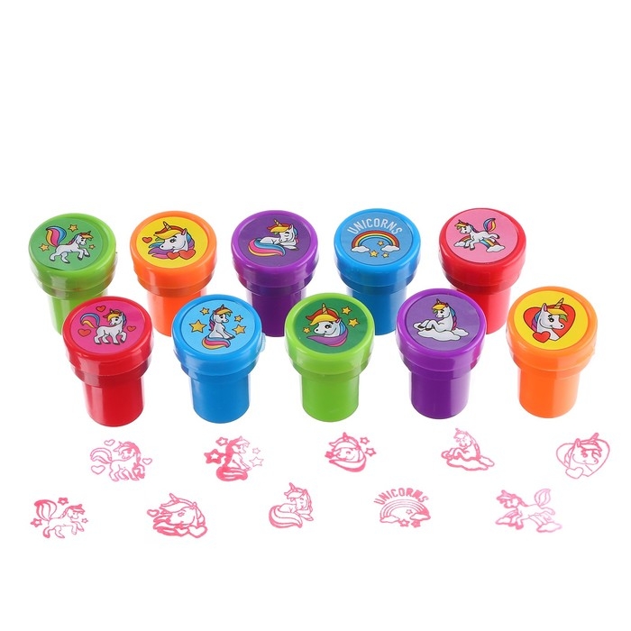 Печать цветная «Прелестные единороги», набор 10 шт., МИКС Печать цветная «Прелестные единороги», набор 10 шт., МИКС