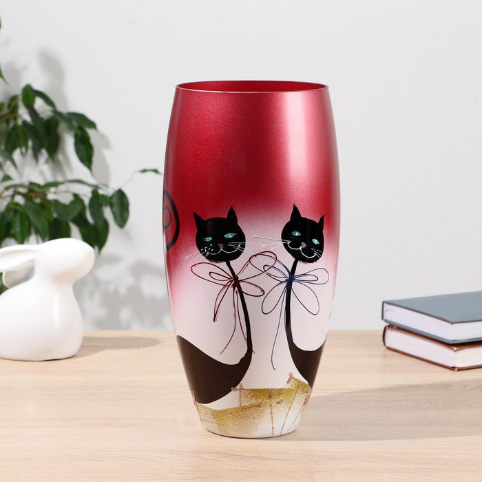 Ваза Ваза "Котики" d-12.5см, 30 х14 см