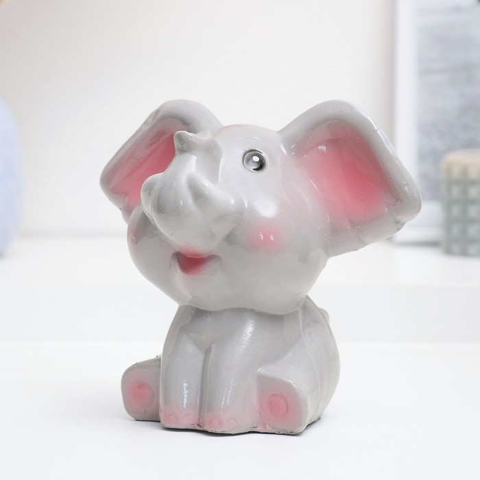 Копилка Копилка "Слоник" серый, 17см