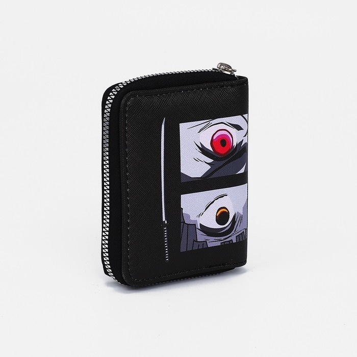 Кошелёк на молнии, отдел для карт, для монет, цвет чёрный Кошелёк на молнии, отдел для карт, для монет, цвет чёрный