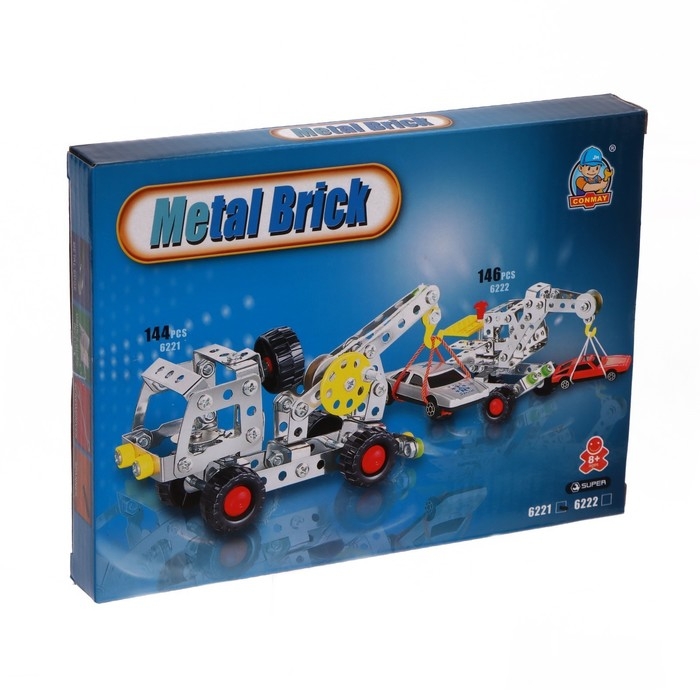 Конструктор металлический «Эвакуатор», 144 детали Конструктор металлический «Эвакуатор», 144 детали