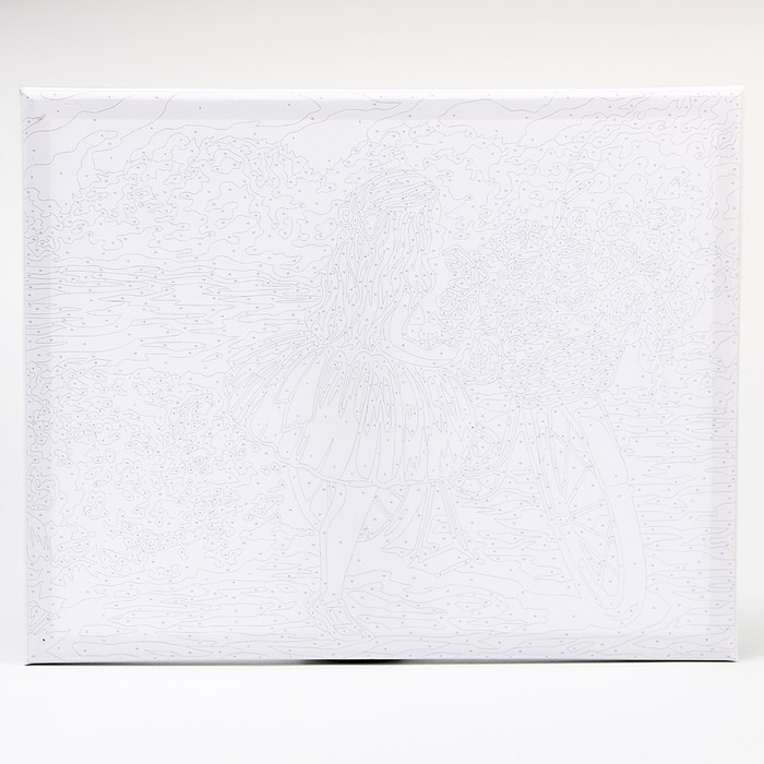 Картина по номерам на холсте с подрамником «Девочка с велосипедом», 40 х 50 см