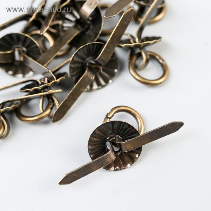 Ручка для шкатулки металл Ручка для шкатулки металл "Молоточек" бронза набор 10 шт С183 1,2х1,2 см