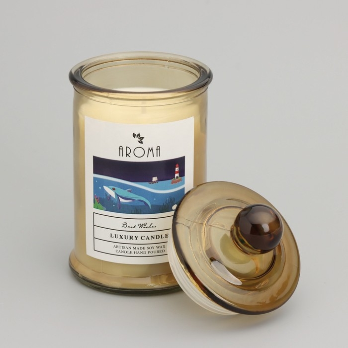 Свеча ароматическая в банке   Свеча ароматическая в банке  "Эвкалипт", 40ч, 95 гр, в коробке