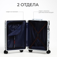 Чемодан средний 55 л (M), отдел на молнии, 2 кодовых замка, 4 колеса, крючок, цвет зелёный