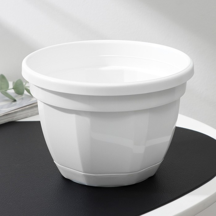 Горшок для цветов с поддоном «Ника», 1,5 л, d=17 см, h=12 см, белый Горшок для цветов с поддоном «Ника», 1,5 л, d=17 см, h=12 см, белый