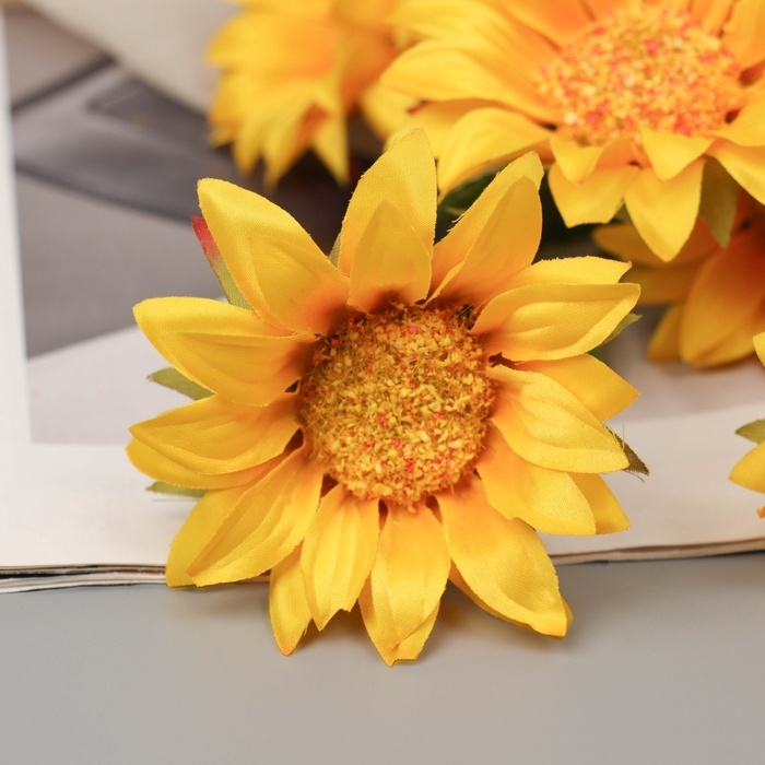Цветы искусственные Цветы искусственные "Подсолнечник однолетний" 67х8 см, жёлтый