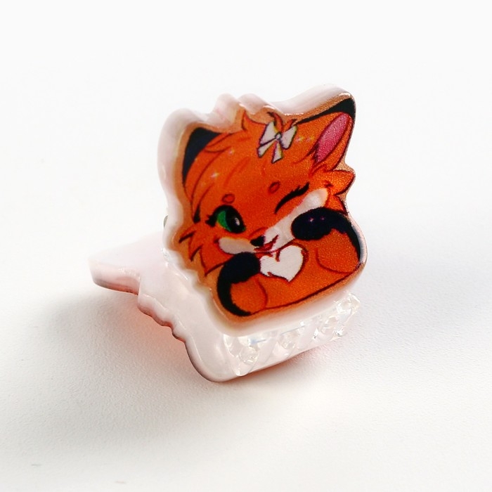 Краб для волос «Милый лисёнок», 1 8 х 2 см Краб для волос «Милый лисёнок», 1 8 х 2 см