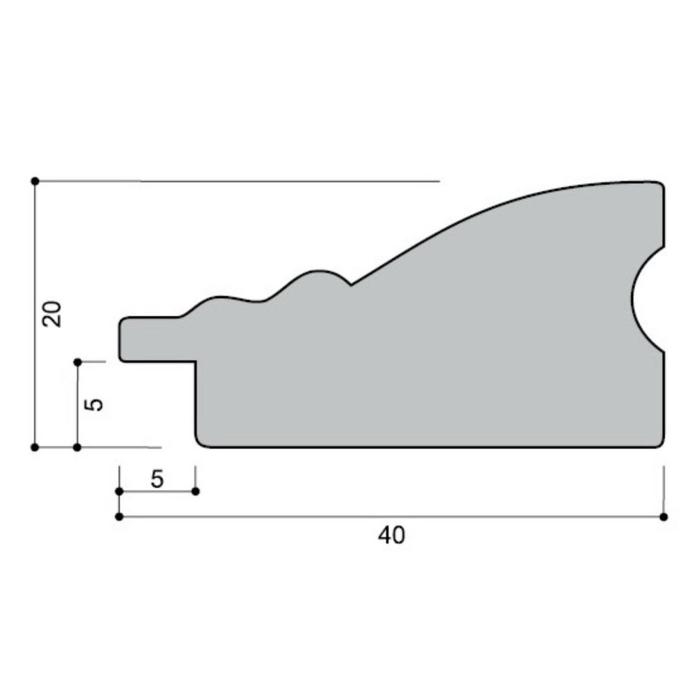 Рама для картин (зеркал) 40 х 40 х 4 см, дерево Рама для картин (зеркал) 40 х 40 х 4 см, дерево "Версаль", бело-серебристая