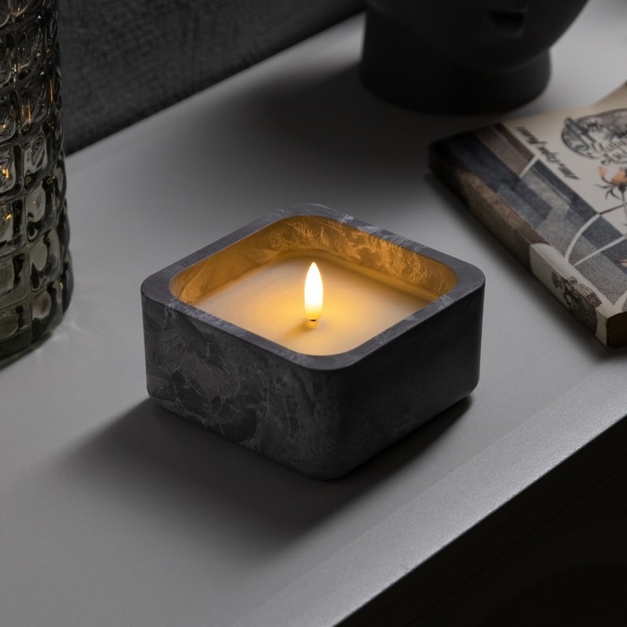 Светодиодная свеча декоративная, 7 &times; 15 &times; 7 см, пластик, воск, батарейки ААх2 (не в комплекте), свечение тёплое белое