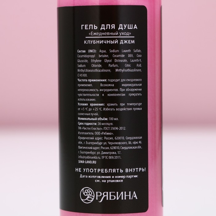 Гель для душа «С Новым Годом!», 100 мл, аромат клубничного джема, ЧИСТОЕ СЧАСТЬЕ Гель для душа «С Новым Годом!», 100 мл, аромат клубничного джема, ЧИСТОЕ СЧАСТЬЕ