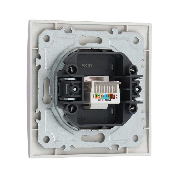 Розетка компьютерная одноместная TOT Elegant, скрытая, серебристая Розетка компьютерная одноместная TOT Elegant, скрытая, серебристая