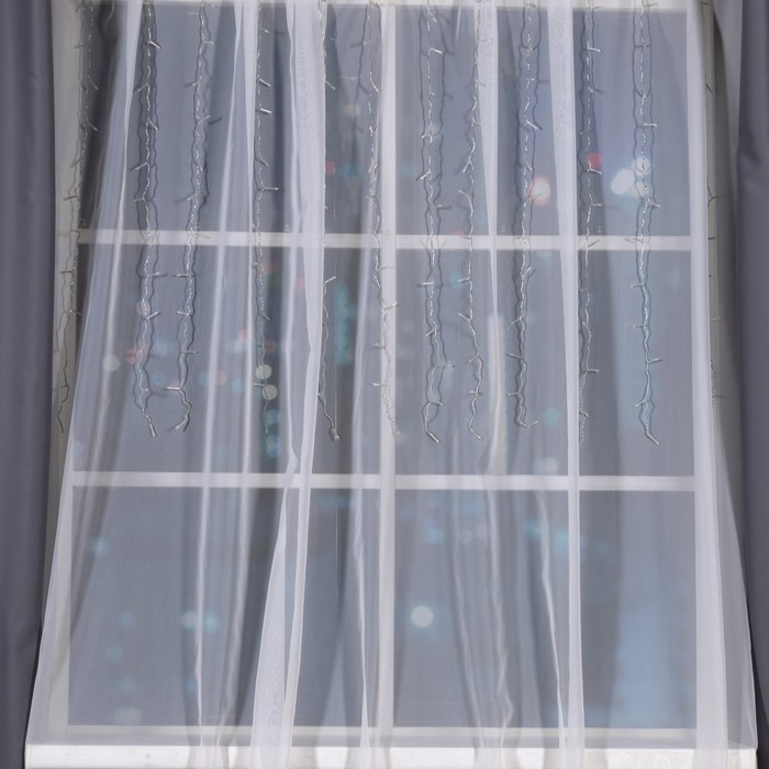 Гирлянда «Занавес» 1.5 × 1 м, IP20, прозрачная нить, 180 LED, свечение синее, 8 режимов, 220 В Гирлянда «Занавес» 1.5 × 1 м, IP20, прозрачная нить, 180 LED, свечение синее, 8 режимов, 220 В