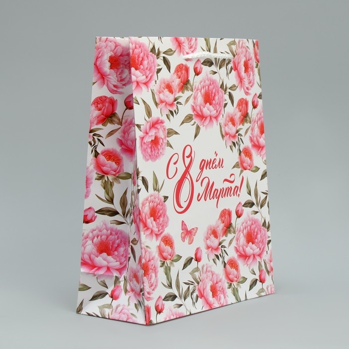 Пакет подарочный ламинированный, упаковка, «8 марта», ML 21 х 25 х 8 см Пакет подарочный ламинированный, упаковка, «8 марта», ML 21 х 25 х 8 см