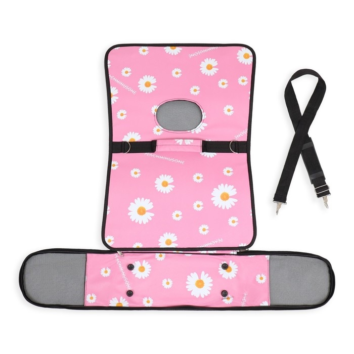 Сумка - переноска для животных  Сумка - переноска для животных "Цветы", розовая, размер S, 37,5 х 17 х 22 см