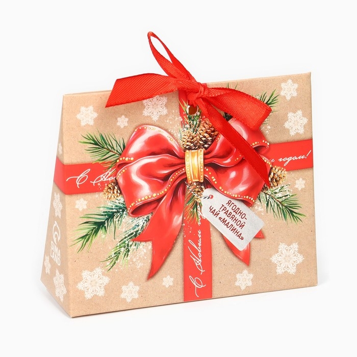 Новый год! Чай ягодно - травяной с малиной &laquo;Красный бант&raquo;, 50 г