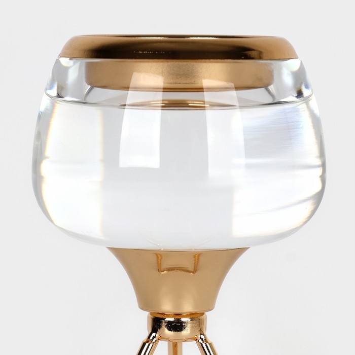 Подсвечник металл, стекло на 1 свечу «Изысканность» цвет золото 9.5 х 9.5 х 17 см Подсвечник металл, стекло на 1 свечу «Изысканность» цвет золото 9.5 х 9.5 х 17 см