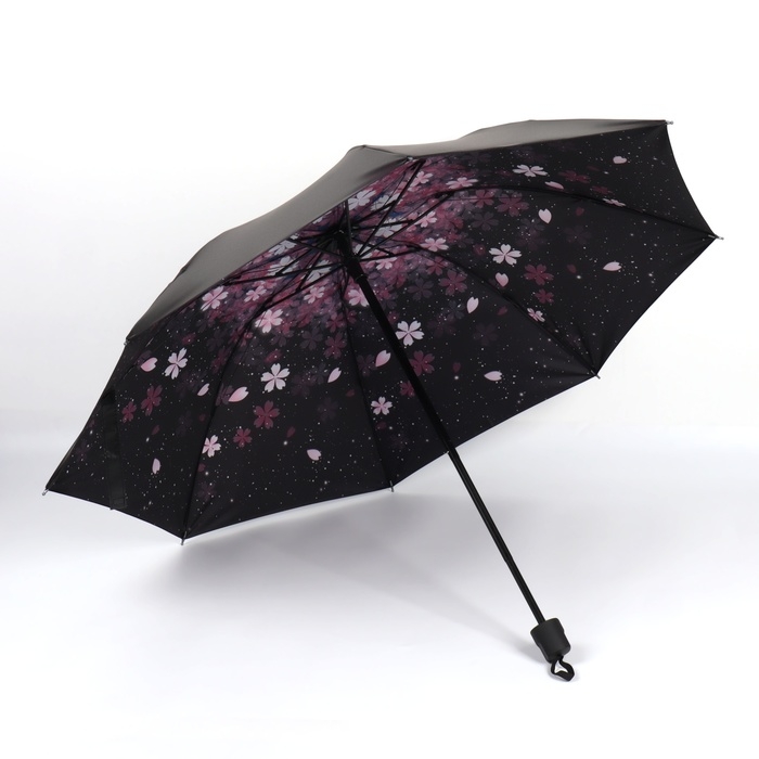 Зонт механический «Цветы», эпонж, 4 сложения, 8 спиц, R = 48/55 см, D = 110 см, цвет МИКС Зонт механический «Цветы», эпонж, 4 сложения, 8 спиц, R = 48/55 см, D = 110 см, цвет МИКС