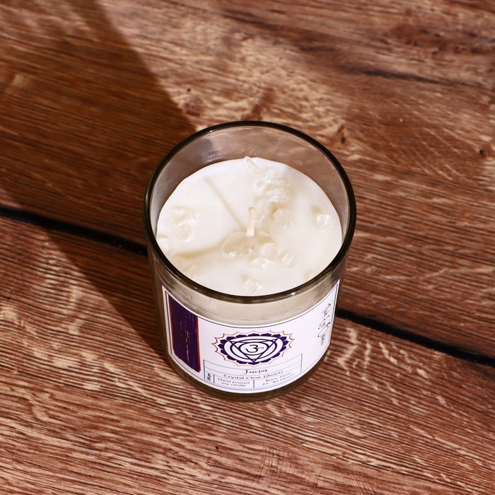 Свеча соевая  Свеча соевая "7 чакр" с кристаллами, 200 гр, Аджиа