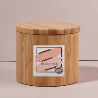Органайзер для хранения «BAMBOO», с крышкой, раздвижной, d = 12 × 10,5 см, цвет коричневый