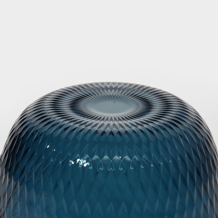 Салатник стеклянный «Идиллия», d=12 см, цвет лондон топаз