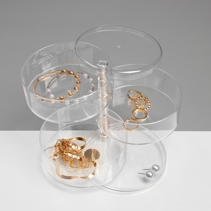 Подставка для украшений &laquo;Трансформер&raquo; 3 секции, 11,5&times;13,5 см, цвет прозрачный