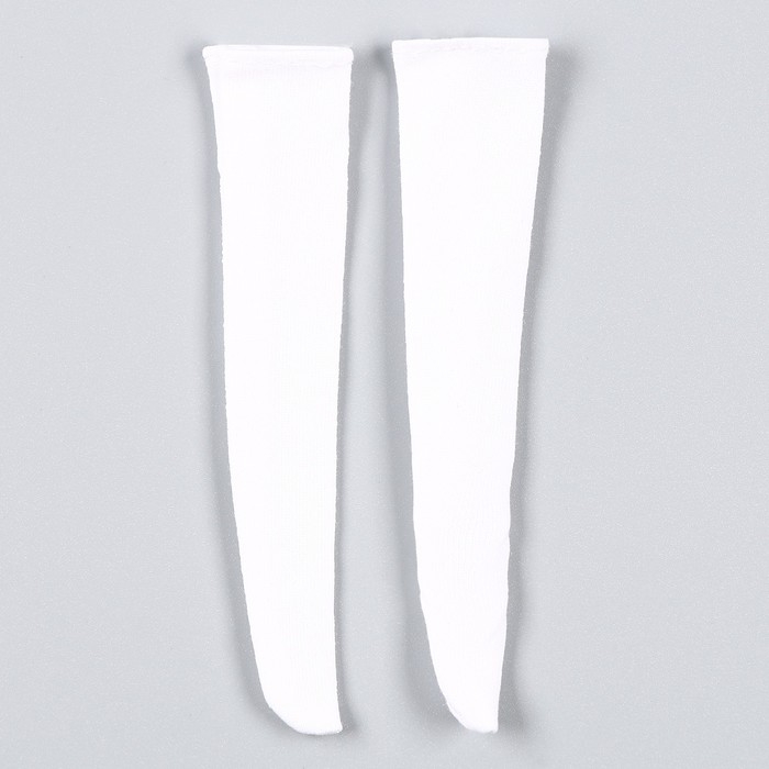 Гольфы выше колена для куклы, цвет белый