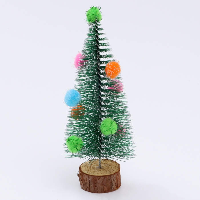 Новогодний декор «Ёлочка с цветными шарами», с текстильными игрушками, на подставке, 7 × 7 × 15 см Новогодний декор «Ёлочка с цветными шарами», с текстильными игрушками, на подставке, 7 × 7 × 15 см