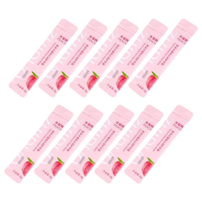 Увлажняющий крем для рук с персиком, набор 2 г x 10 шт Увлажняющий крем для рук с персиком, набор 2 г x 10 шт