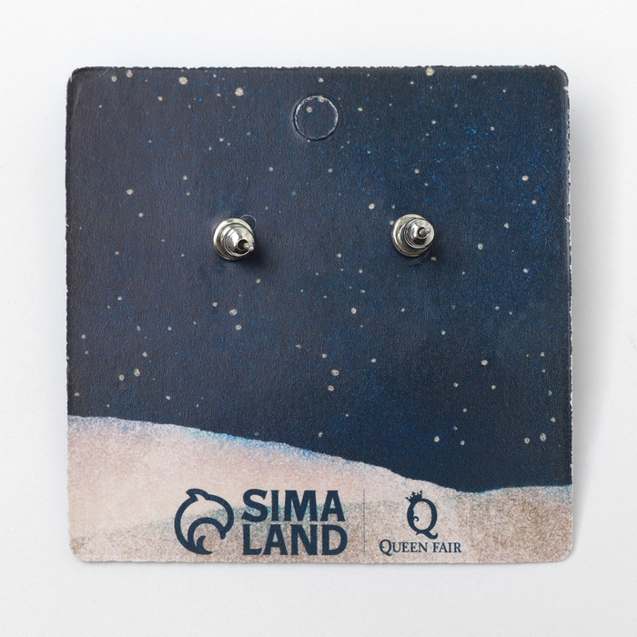 Новый год! Серьги «Новогодние» ёлка-трафарет, цвет белый в золоте Новый год! Серьги «Новогодние» ёлка-трафарет, цвет белый в золоте