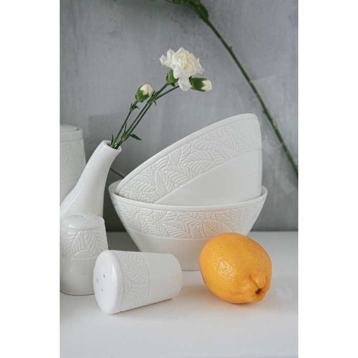 Салатник фарфоровый Magistro Сrotone, 1,4 л, 20×9 см, цвет белый