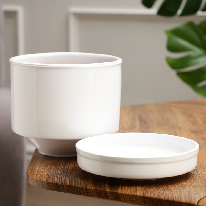 Горшок цветочный  Горшок цветочный "Афродита белый" 1,7 л