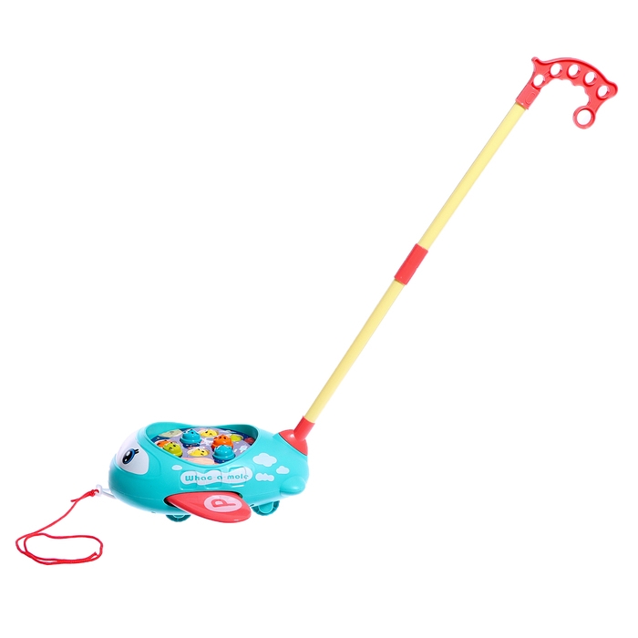 Каталка на палке «Световой самолётик», световые и звуковые эффекты, цвета МИКС Каталка на палке «Световой самолётик», световые и звуковые эффекты, цвета МИКС