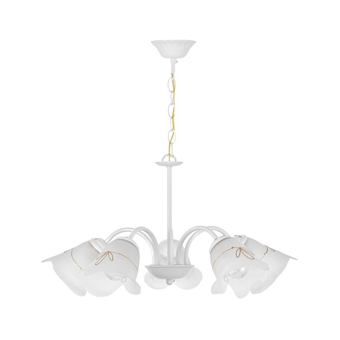 Люстра потолочная Настольгия 5х40Вт Е27 Белый 55x55x55 см Люстра потолочная Настольгия 5х40Вт Е27 Белый 55x55x55 см