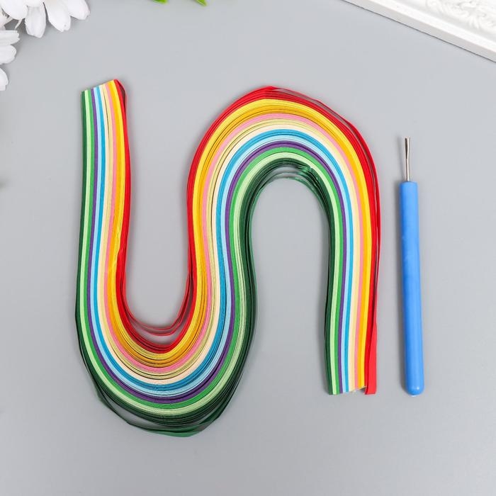 Набор для квиллинга 160 полосок шириной 0,5 см, инструмент Набор для квиллинга 160 полосок шириной 0,5 см, инструмент "Цветы" 20х8,7 см