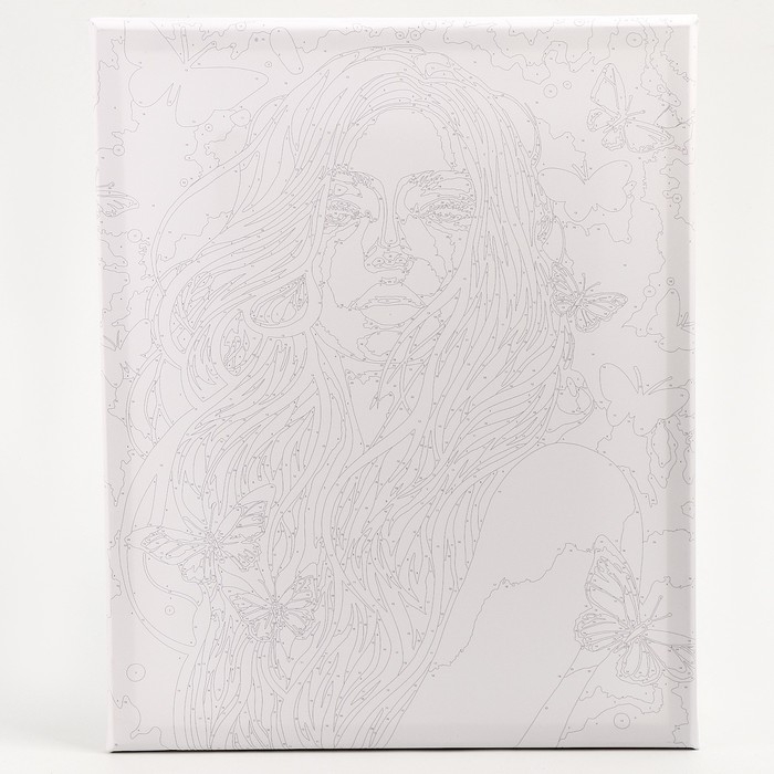 Картина по номерам на холсте с подрамником с серебряной краской «Девушка в мечтах», 40 х 50 см Картина по номерам на холсте с подрамником с серебряной краской «Девушка в мечтах», 40 х 50 см