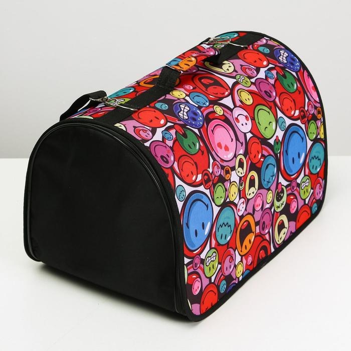 Сумка - переноскара для животных, каркасная, ПВХ, 46 х 28 х 29 см, микс цветов Сумка - переноскара для животных, каркасная, ПВХ, 46 х 28 х 29 см, микс цветов