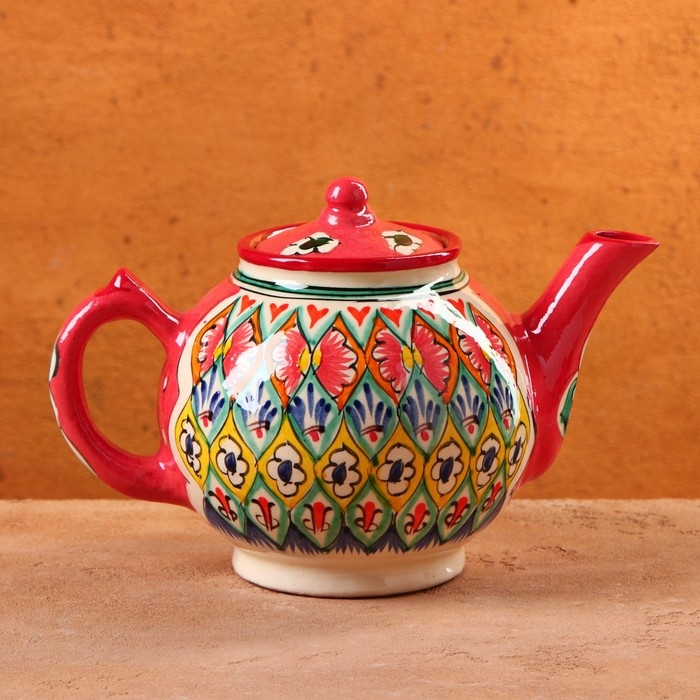 Чайник Риштанская Керамика Чайник Риштанская Керамика "Узоры", 1000 мл