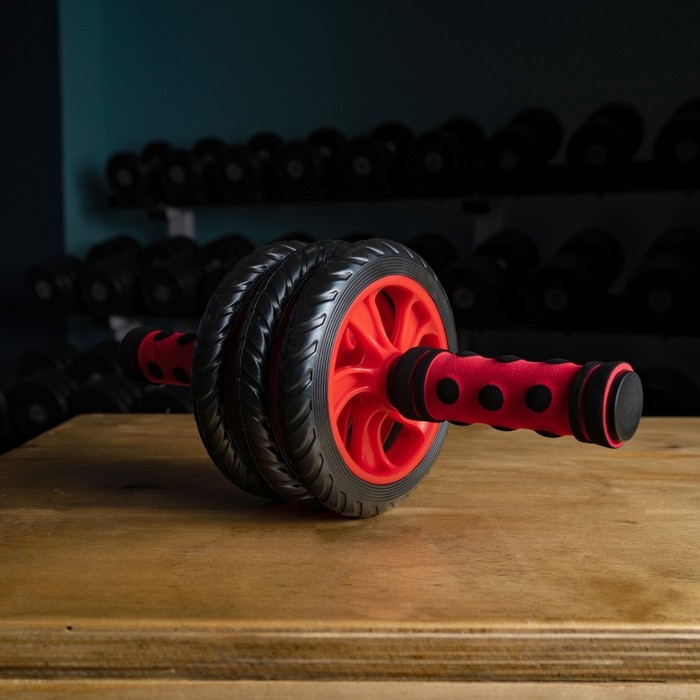 Ролик для пресса ONLITOP, 3 колеса, с ковриком, цвета МИКС Ролик для пресса ONLITOP, 3 колеса, с ковриком, цвета МИКС