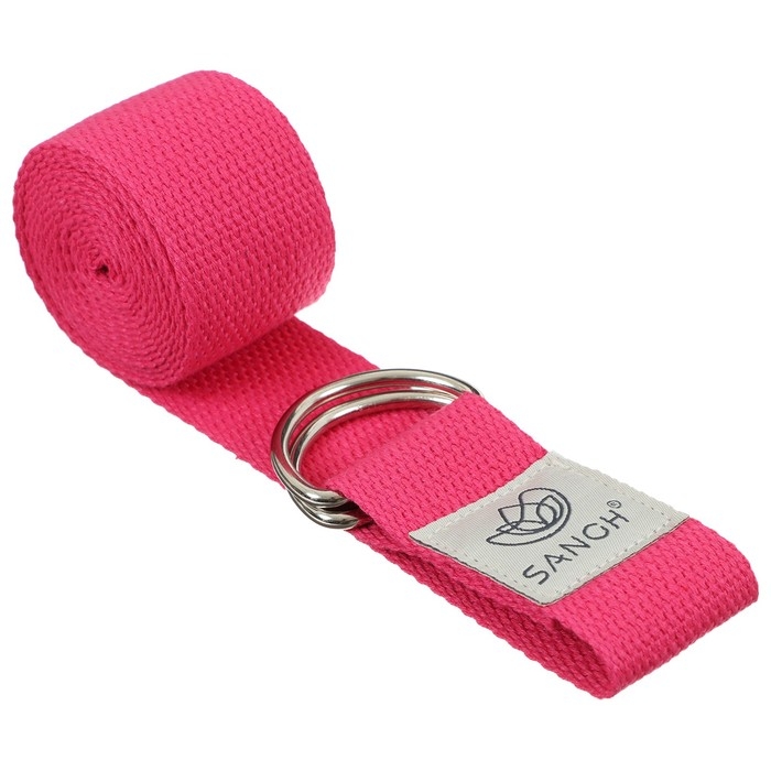 Ремень для йоги Sangh, 180х4 см, цвета МИКС