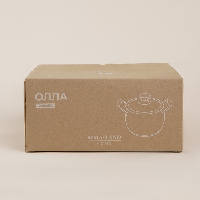 Кастрюля из нержавеющей стали SL Home «Олла», 4 л, d=22 см, h=10,5 см, с крышкой, капсульное дно, индукция Кастрюля из нержавеющей стали SL Home «Олла», 4 л, d=22 см, h=10,5 см, с крышкой, капсульное дно, индукция