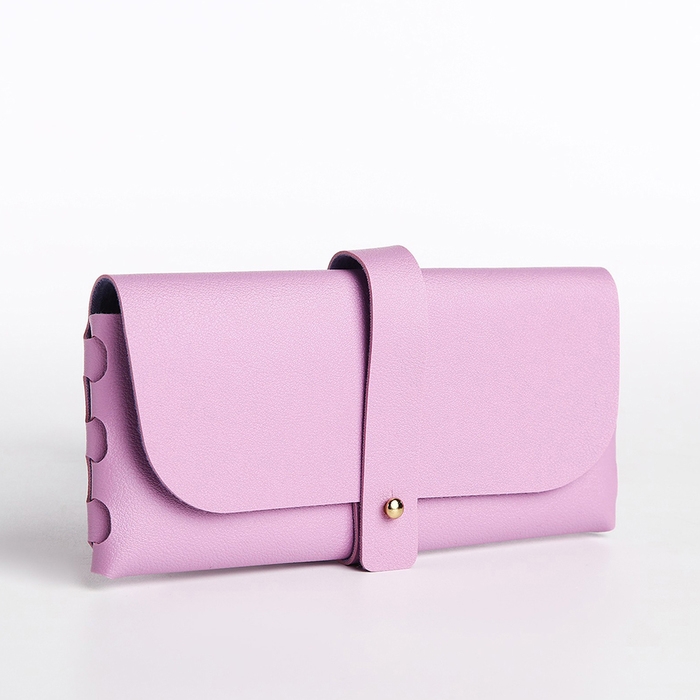 Футляр для очков на зацепке, длина 16,5 см, цвет сиреневый Футляр для очков на зацепке, длина 16,5 см, цвет сиреневый