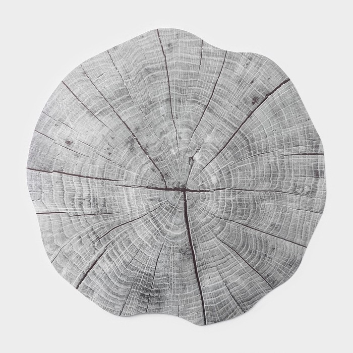 Салфетка сервировочная на стол «Спил», 38×39 см, цвет серый Салфетка сервировочная на стол «Спил», 38×39 см, цвет серый