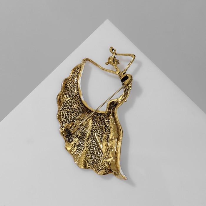 Брошь «Балерина» драма, цвет серый в чернёном золоте Брошь «Балерина» драма, цвет серый в чернёном золоте