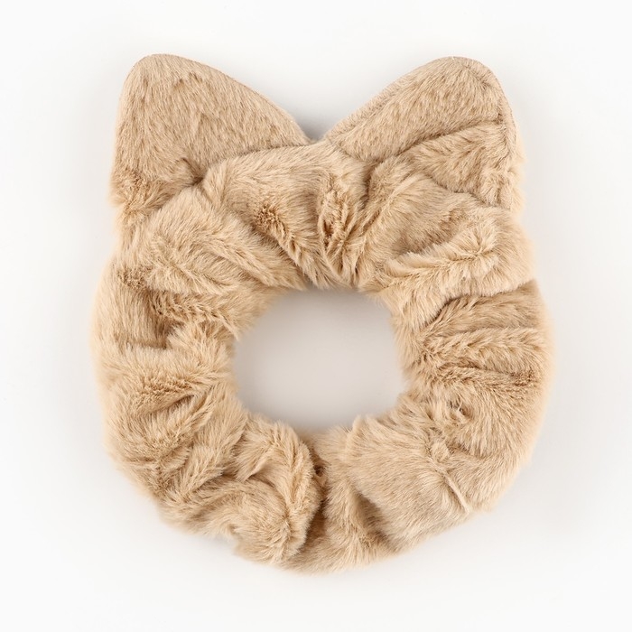 Резинка для волос пушистая с ушками новогодняя «Самой чудесной» на Новый год, скранч, диаметр 10 см Резинка для волос пушистая с ушками новогодняя «Самой чудесной» на Новый год, скранч, диаметр 10 см