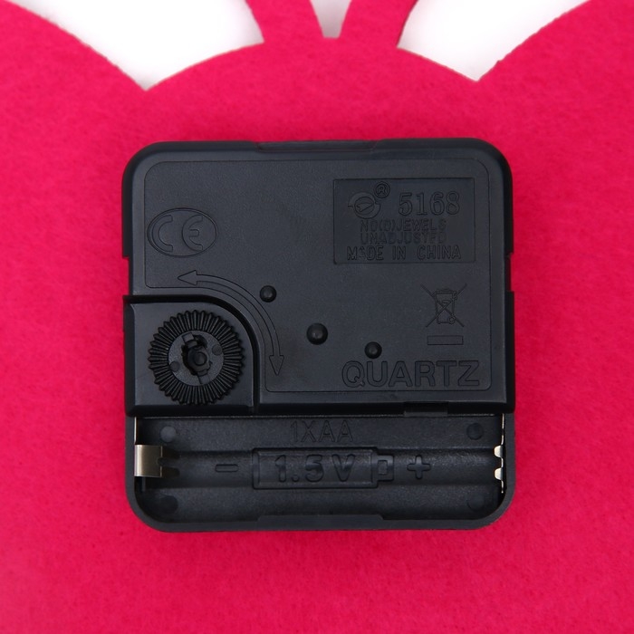 Часы настольные DIY Часы настольные DIY "Бабочка из фетра" детские, набор для творчества, 23 х 21 см, АА