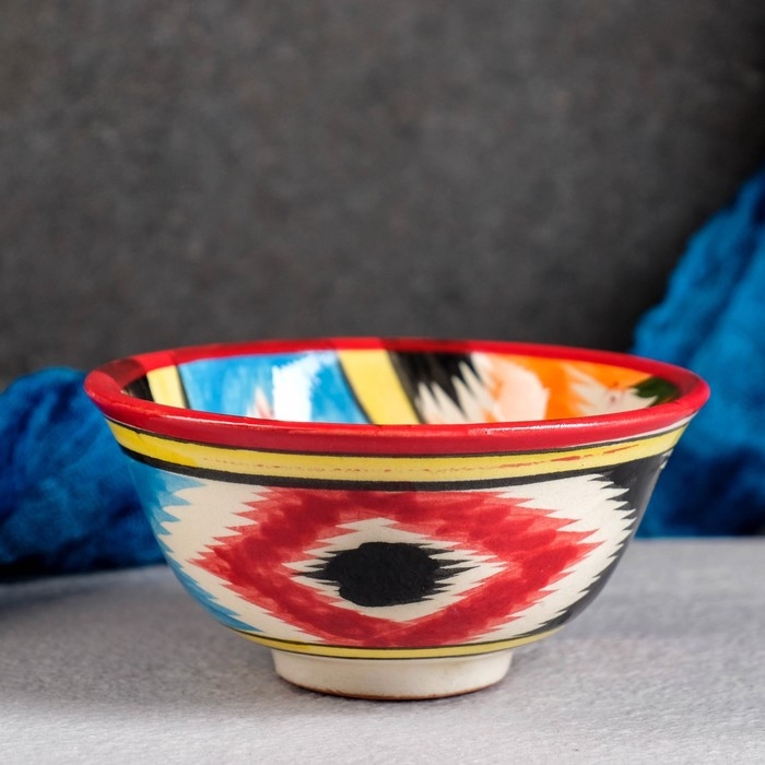 Пиала Риштанская керамика  Пиала Риштанская керамика "Атлас", 8,5 см, малая коньячная