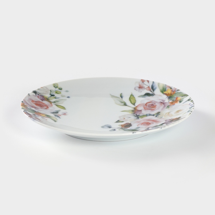 Тарелка фарфоровая «Верона», d=20 см, белая, цвет белый Тарелка фарфоровая «Верона», d=20 см, белая, цвет белый